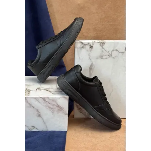 Кеди чоловічі, колір чорний, матеріал верху - штучна шкіра/устілка-поліестер/підошва - гума, ['Весняно-літній', 41
