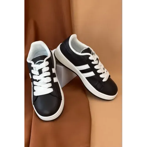 Кеди жіночі, колір чорно-білий, верх - екошкіра, Спортивний, ['Весняно-літній'