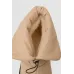 Дутики жіночі зимові на хутрі, колір бежево-чорний, верх - плащівка, Повсякденний (casual), ['Осінньо-зимовий'
