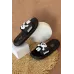 Шльопанці жіночі з аплікацією, колір чорний, підошва - полімерні матеріали