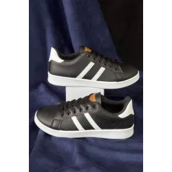 Кеди жіночі, колір чорно-білий, матеріал верху - штучна шкіра/устілка- поліестер/підошва - полімерні матеріали