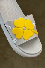 Шльопанці жіночі з аплікацією, колір сірий, Luck Line